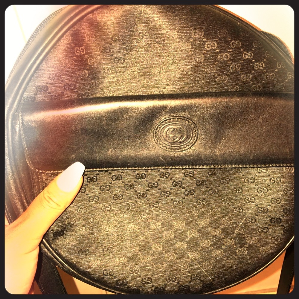 Vintage Gucci Black And Gold Purse